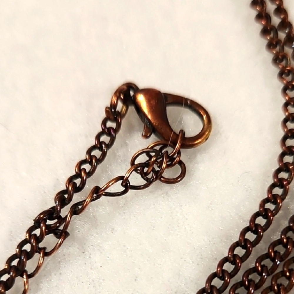 Brown, Gold Copper Jewelry Elephant Pendant Necklace with Intricate Detailing - Picture 7 of 7